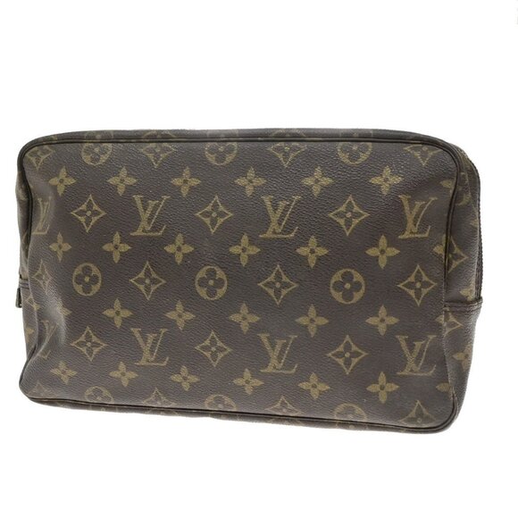 LOUIS VUITTON Trousse Toilette 28 Clutch Hand Bag Monogram Brown M47522 67YG934 - Picture 1 of 5